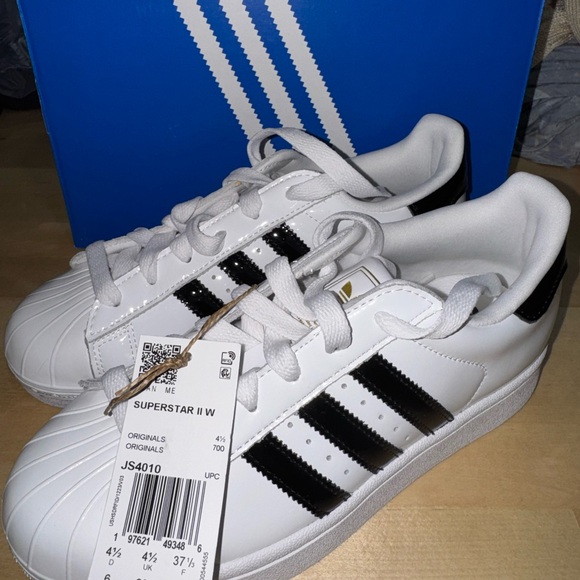 adidas Shoes - Adidas Superstar II White with Black Stripes